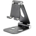 StarTech.com Phone and Tablet Stand - Foldable Universal Mobile Device Holder for Smartphones & Tablets - Adjustable Multi-Angle Ergonomic Cell Phone Stand for Desk - Portable - Black (USPTLSTNDB