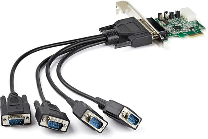 StarTech.com PCI Express serielle Schnittstellenkarte (4 port, RS232, 16950 UART, 256-Byte-FIFO-Cache, Windows and Linux