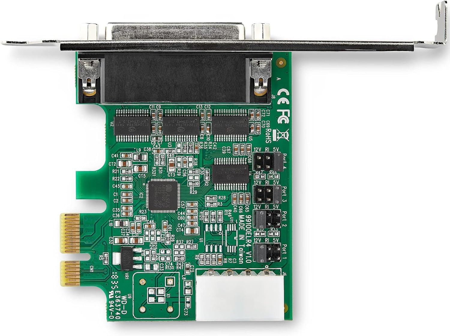 StarTech.com PCI Express serielle Schnittstellenkarte (4 port, RS232, 16950 UART, 256-Byte-FIFO-Cache, Windows and Linux