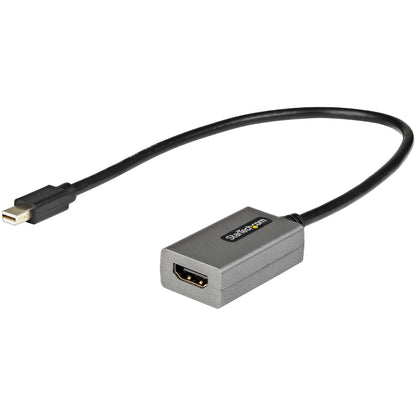 StarTech.com Mini DisplayPort to HDMI Adapter - 1080p - mDP 1.2 to HDMI Monitor/Display - Mini DP to HDMI Adapter Dongle Converter - 12" Long Attached Cable - Upgraded Version of MDP2HDMI (MDP2HDEC