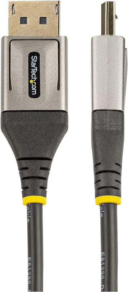 StarTech.com 10ft (3m) VESA Certified DisplayPort 1.4 Cable - 8K 60Hz HDR10 - Ultra HD 4K 120Hz Video - DP 1.4 Cable/Cord - For Monitors/Displays - DisplayPort to DisplayPort Cable - M/M (DP14VMM3M