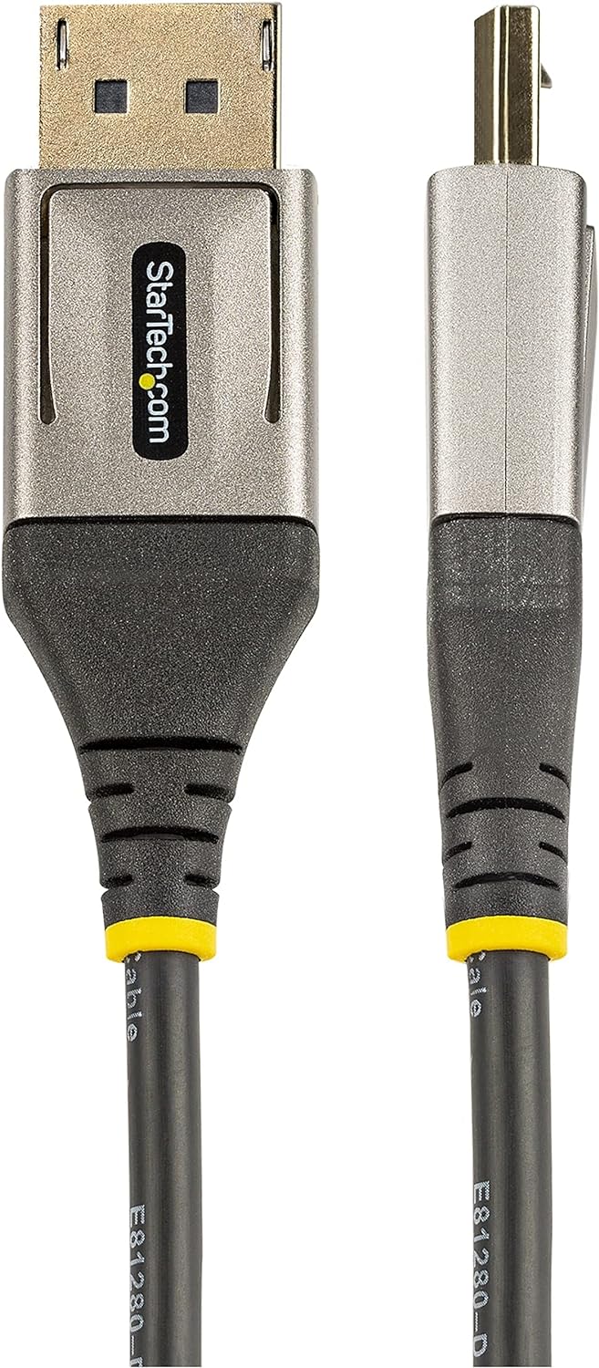 StarTech.com 10ft (3m) VESA Certified DisplayPort 1.4 Cable - 8K 60Hz HDR10 - Ultra HD 4K 120Hz Video - DP 1.4 Cable/Cord - For Monitors/Displays - DisplayPort to DisplayPort Cable - M/M (DP14VMM3M
