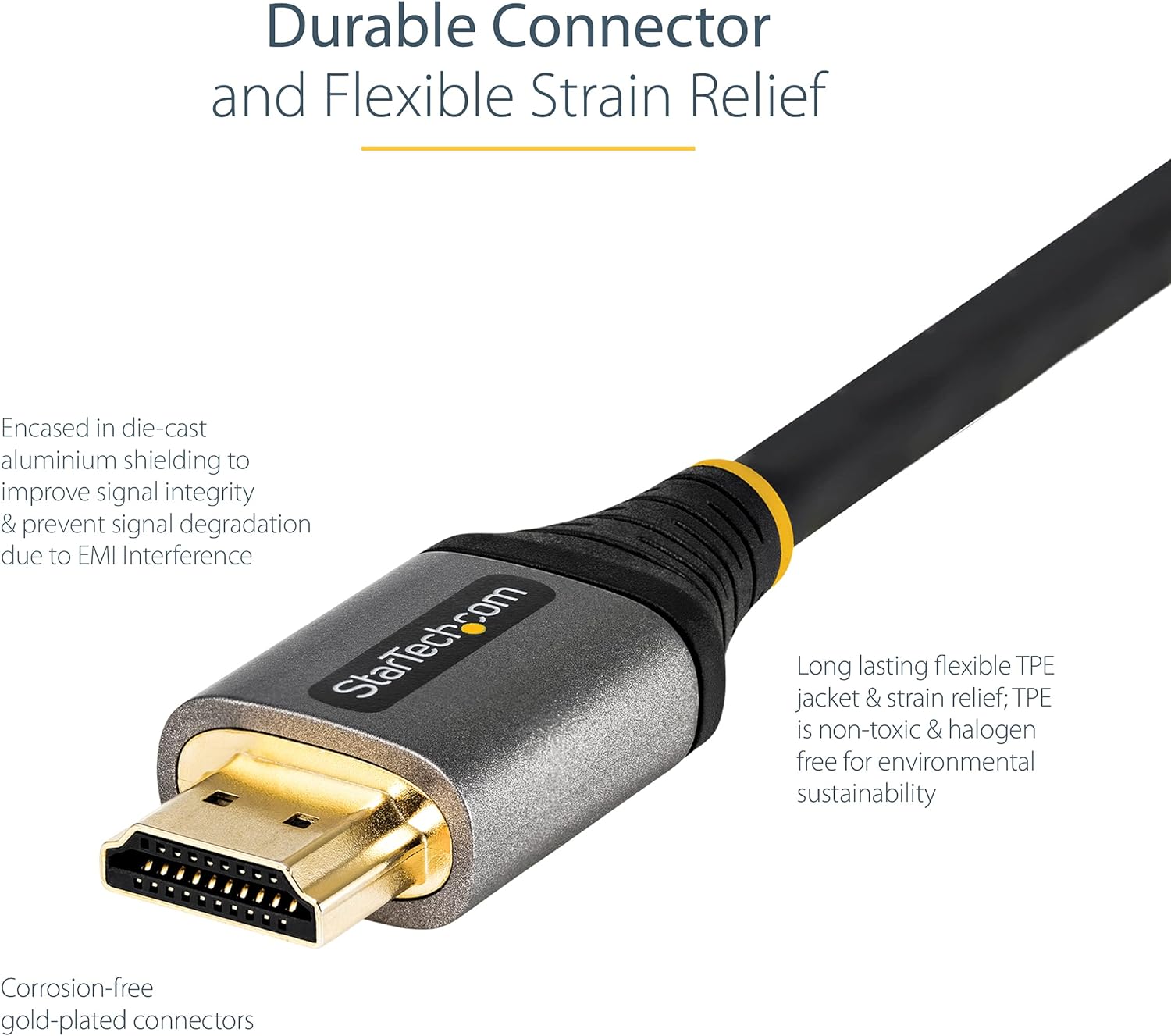 StarTech.com 10ft (3m) Premium Certified HDMI 2.0 Cable - High Speed Ultra HD 4K 60Hz HDMI Cable with Ethernet - HDR10, ARC - UHD HDMI Video Cord - For UHD Monitors, TVs, Displays - M/M (HDMMV3M