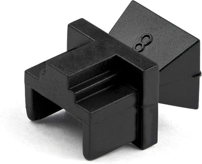 StarTech.com 100 Pack RJ45 Dust Covers - Reusable RJ45 Blanking Plug/Dust Cap - Ethernet/LAN Port Protector/Blocker - Snap In RJ45 Female Jack Protective Cover for Hubs Switches Routers (RJ45COVER