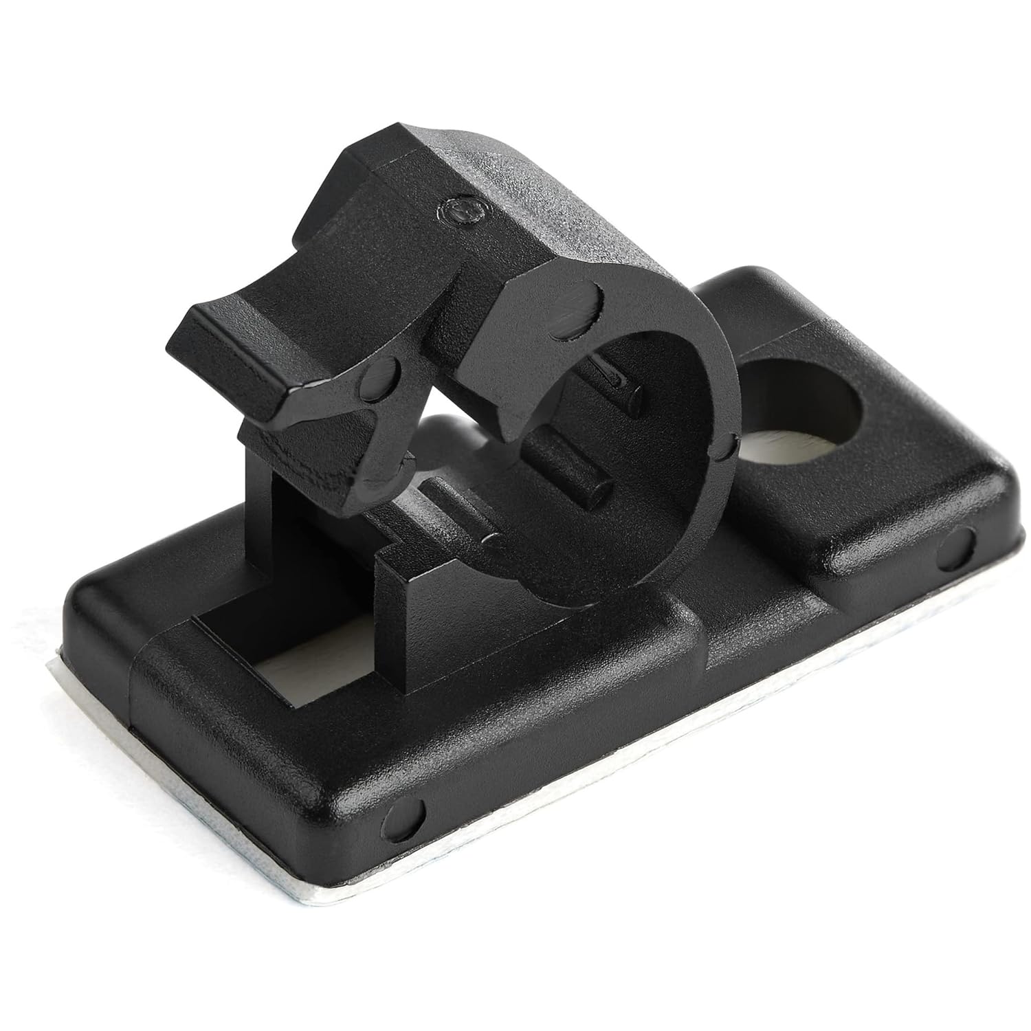 StarTech.com 100 Adhesive Cable Management Clips Black - Network/Ethernet/Office Desk/Computer Cord Organizer - Sticky Cable/Wire Holders - Nylon Self Adhesive Clamp UL/94V-2 Fire Rated (CBMCC1