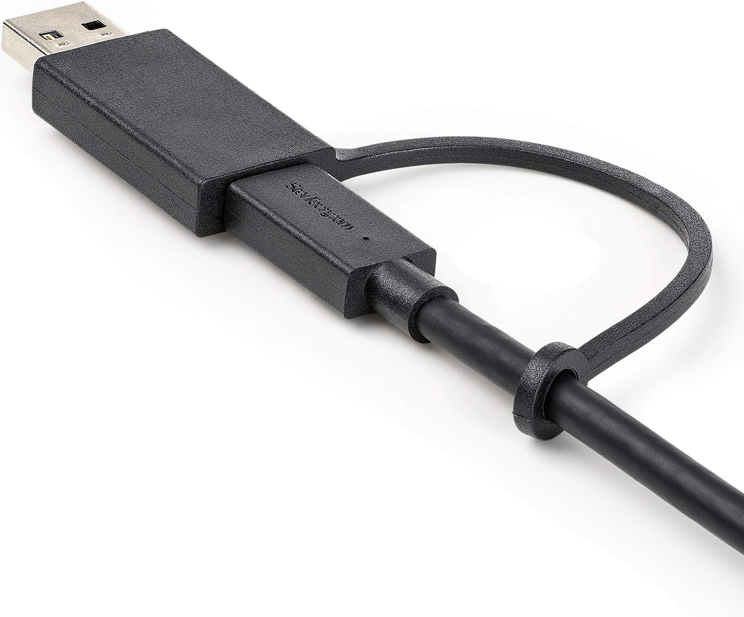 StarTech.com Cable USB-C de 1m con Llave Adaptador (Dongle) a USB-A - Cable Híbrido USB Tipo C a USBC (10Gbps y PD de 100W) o USBA (5Gbps) - Ideal Para Docking Stations Híbridas (USBCCADP