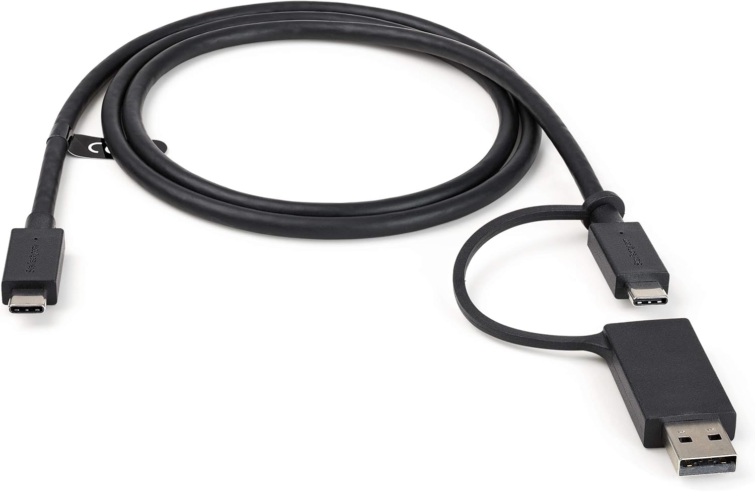 StarTech.com Cable USB-C de 1m con Llave Adaptador (Dongle) a USB-A - Cable Híbrido USB Tipo C a USBC (10Gbps y PD de 100W) o USBA (5Gbps) - Ideal Para Docking Stations Híbridas (USBCCADP