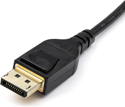 StarTech.com 6ft (2m) VESA Certified Mini DisplayPort to DisplayPort 1.4 Cable - 8K 60Hz HBR3 HDR - Super UHD mDP to DP 1.4 Cord - Slim (34 AWG) Ultra HD 4K 120Hz - Monitor/Video Cable (DP14MDPMM2MB
