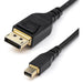 StarTech.com 6ft (2m) VESA Certified Mini DisplayPort to DisplayPort 1.4 Cable - 8K 60Hz HBR3 HDR - Super UHD mDP to DP 1.4 Cord - Slim (34 AWG) Ultra HD 4K 120Hz - Monitor/Video Cable (DP14MDPMM2MB