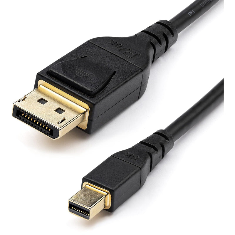 StarTech.com 6ft (2m) VESA Certified Mini DisplayPort to DisplayPort 1.4 Cable - 8K 60Hz HBR3 HDR - Super UHD mDP to DP 1.4 Cord - Slim (34 AWG) Ultra HD 4K 120Hz - Monitor/Video Cable (DP14MDPMM2MB