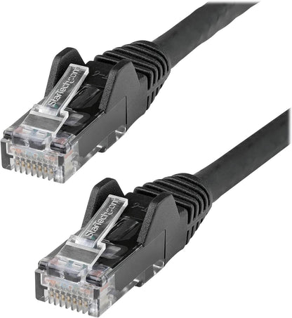 StarTech.com 2m CAT6 Ethernet Cable - LSZH (Low Smoke Zero Halogen) - 10 Gigabit 650MHz 100W PoE RJ45 UTP Network Patch Cord Snagless with Strain Relief - Black, CAT 6, ETL Verified (N6LPATCH2MBK