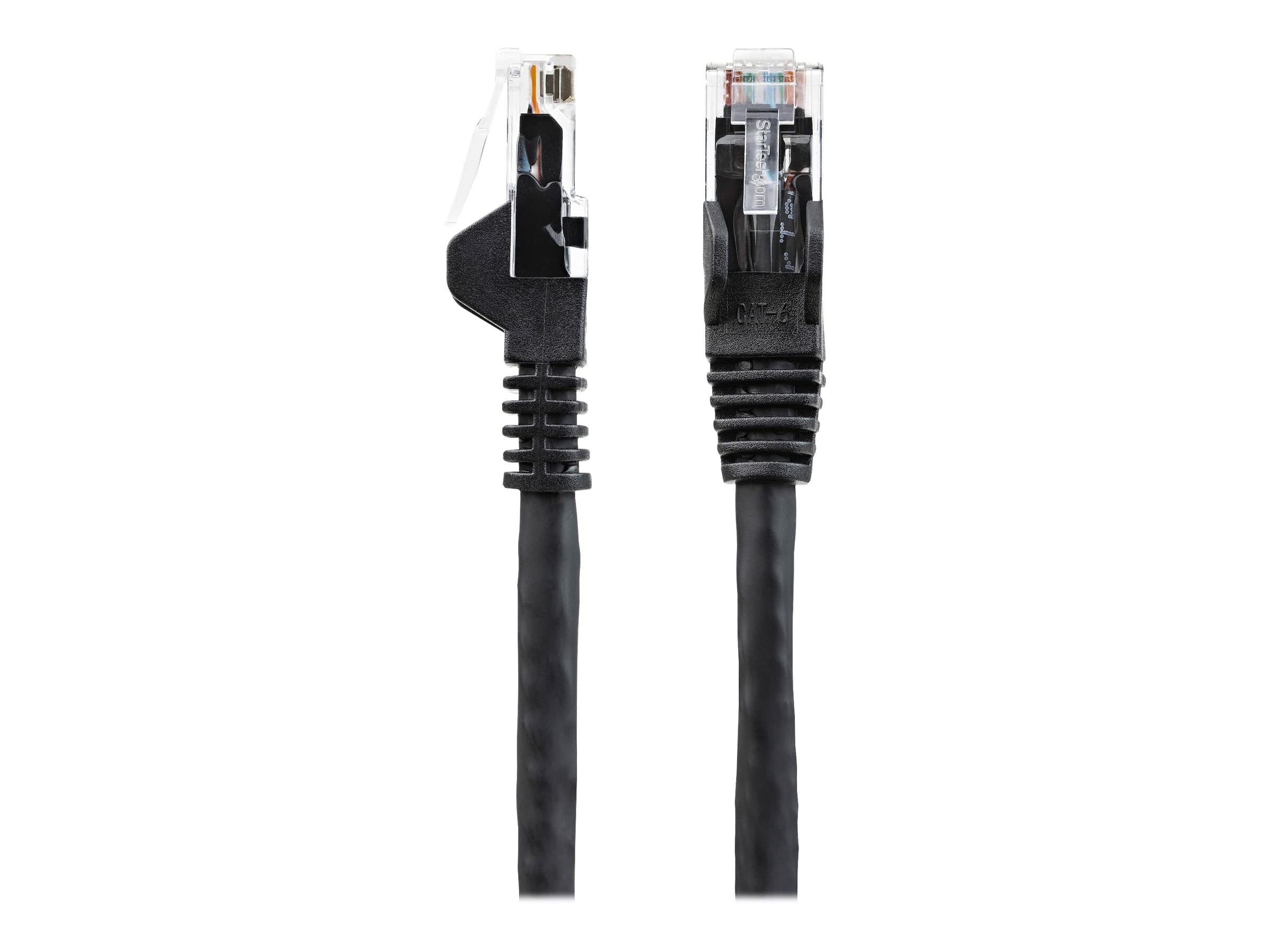 StarTech.com 2m CAT6 Ethernet Cable - LSZH (Low Smoke Zero Halogen) - 10 Gigabit 650MHz 100W PoE RJ45 UTP Network Patch Cord Snagless with Strain Relief - Black, CAT 6, ETL Verified (N6LPATCH2MBK