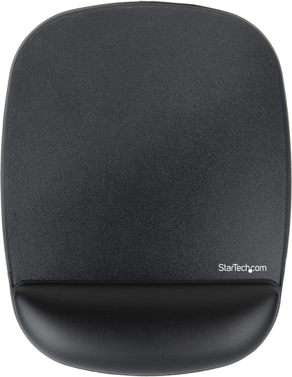 StarTech.com Mouse Pad with Hand rest, 6.7x7.1x0.8in (17x18x2cm), Ergonomic Mouse Pad with Wrist Support, Desk Wrist Pad w/Non-Slip PU Base, Cushioned Gel Mouse Pad w/Palm Rest (B-ERGO-MOUSE-PAD