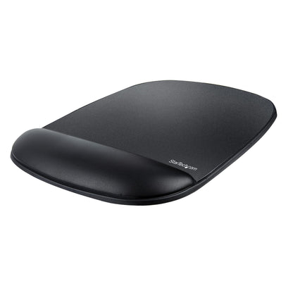 StarTech.com Mouse Pad with Hand rest, 6.7x7.1x0.8in (17x18x2cm), Ergonomic Mouse Pad with Wrist Support, Desk Wrist Pad w/Non-Slip PU Base, Cushioned Gel Mouse Pad w/Palm Rest (B-ERGO-MOUSE-PAD