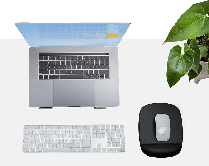 StarTech.com Mouse Pad with Hand rest, 6.7x7.1x0.8in (17x18x2cm), Ergonomic Mouse Pad with Wrist Support, Desk Wrist Pad w/Non-Slip PU Base, Cushioned Gel Mouse Pad w/Palm Rest (B-ERGO-MOUSE-PAD