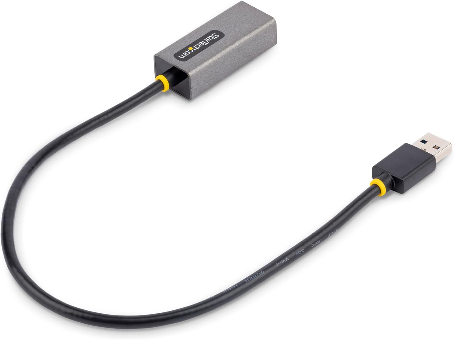 StarTech.com USB 3.0 to Gigabit Ethernet Network Adapter - 10/100/1000 Mbps, USB to RJ45, USB 3.0 to LAN Adapter, USB 3.0 Ethernet Adapter (GbE), 11in Attached Cable, Driverless Install (USB31000S2
