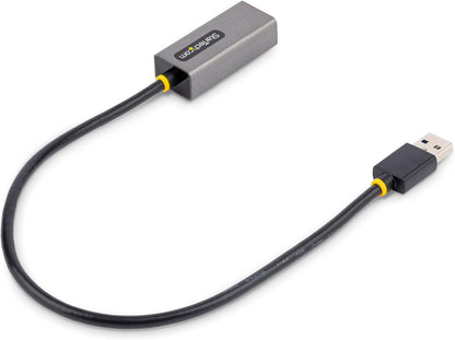 StarTech.com USB 3.0 to Gigabit Ethernet Network Adapter - 10/100/1000 Mbps, USB to RJ45, USB 3.0 to LAN Adapter, USB 3.0 Ethernet Adapter (GbE), 11in Attached Cable, Driverless Install (USB31000S2