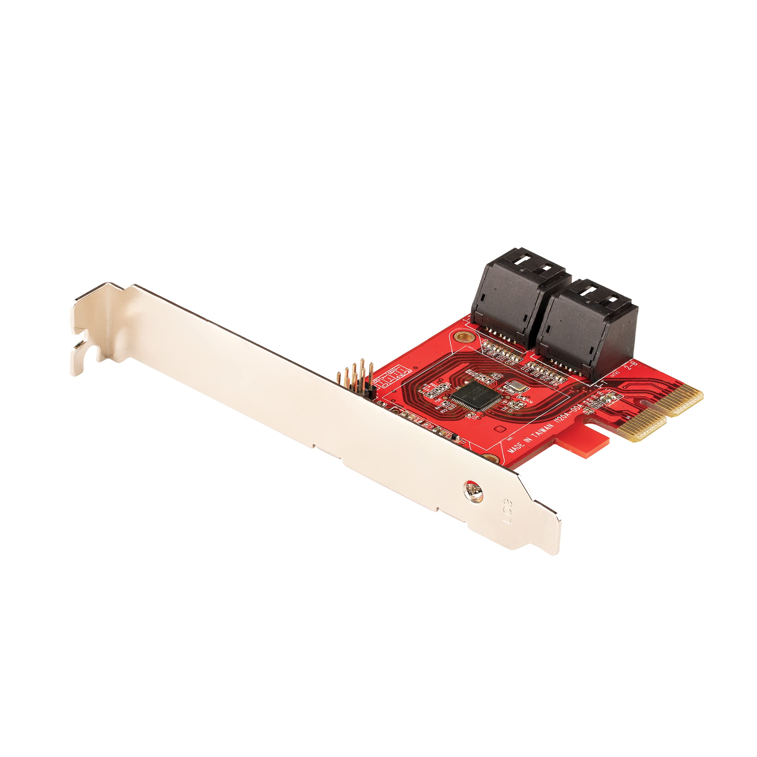 StarTech.com SATA PCIe Card - 4 Port PCIe SATA Expansion Card - 6Gbps - Low/Full Profile - Stacked SATA Connectors - ASM1164 Non-Raid - PCI Express to SATA Converter (4P6G-PCIE-SATA-CARD