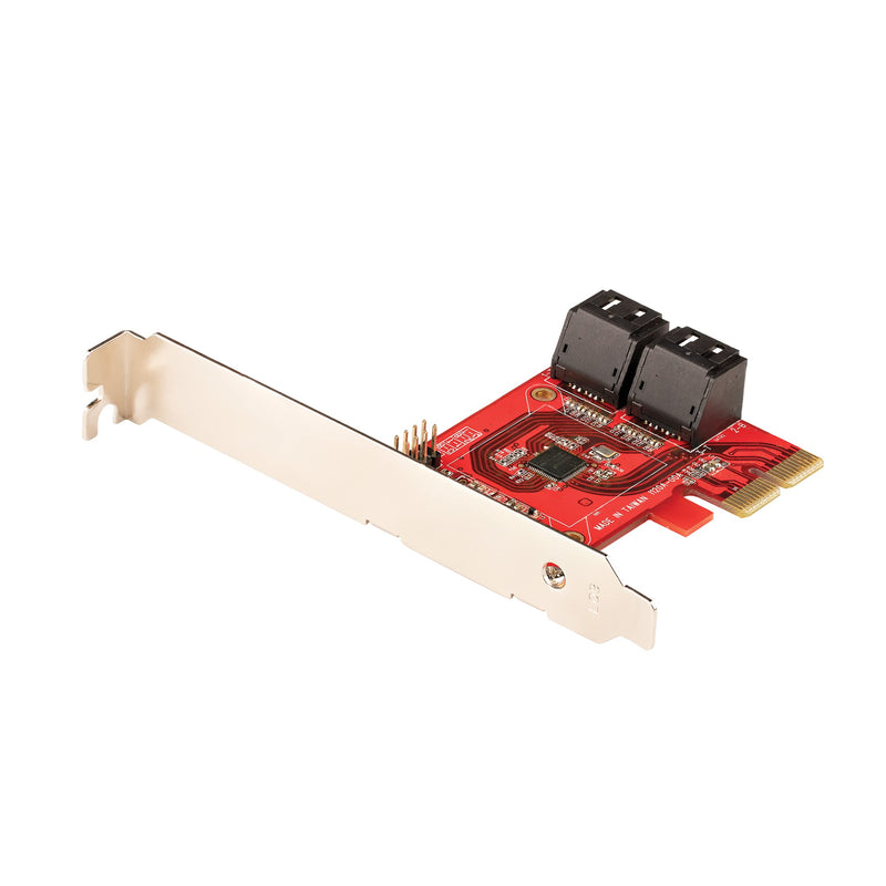 StarTech.com SATA PCIe Card - 4 Port PCIe SATA Expansion Card - 6Gbps - Low/Full Profile - Stacked SATA Connectors - ASM1164 Non-Raid - PCI Express to SATA Converter (4P6G-PCIE-SATA-CARD