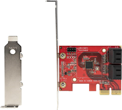 StarTech.com SATA PCIe Card - 4 Port PCIe SATA Expansion Card - 6Gbps - Low/Full Profile - Stacked SATA Connectors - ASM1164 Non-Raid - PCI Express to SATA Converter (4P6G-PCIE-SATA-CARD