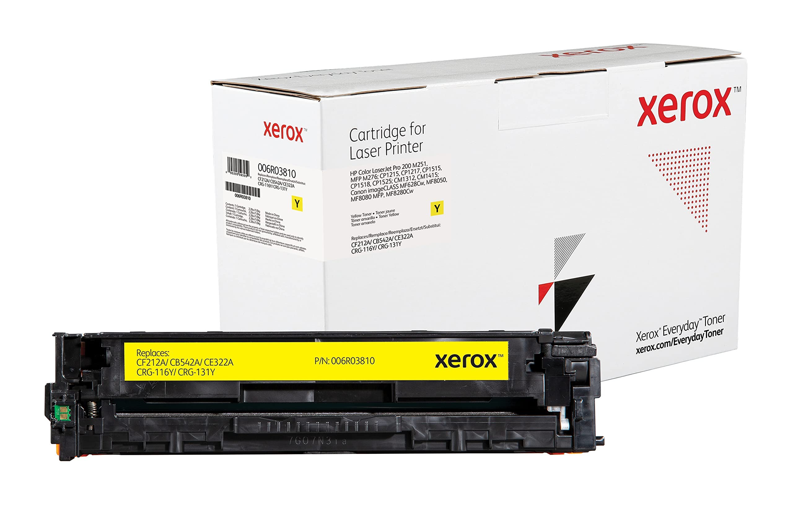 Everyday by Xerox Yellow Toner compatible with HP 131A HP 125A HP 128A (CF212A/ CB542A/ CE322A), Standard Capacity