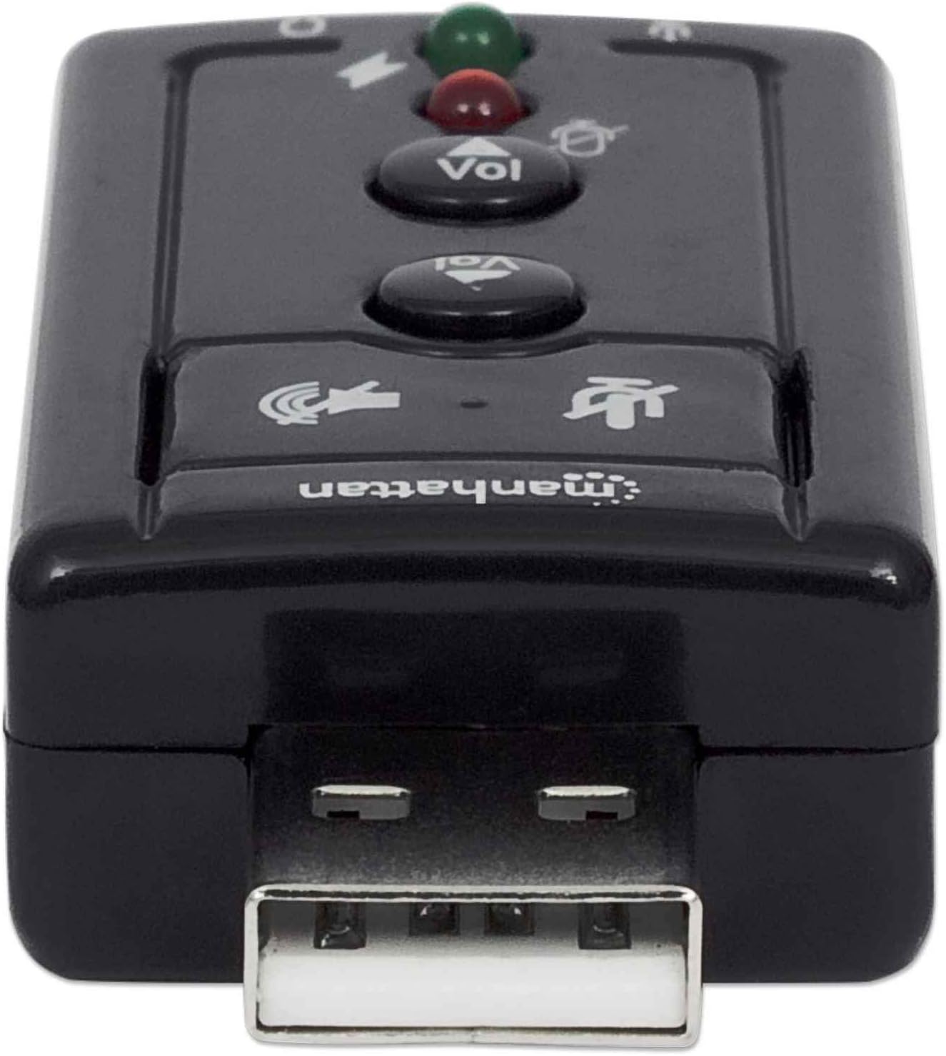 Manhattan USB-A Sound Adapter, USB-A to 3.5mm Mic-in and Audio-Out ports