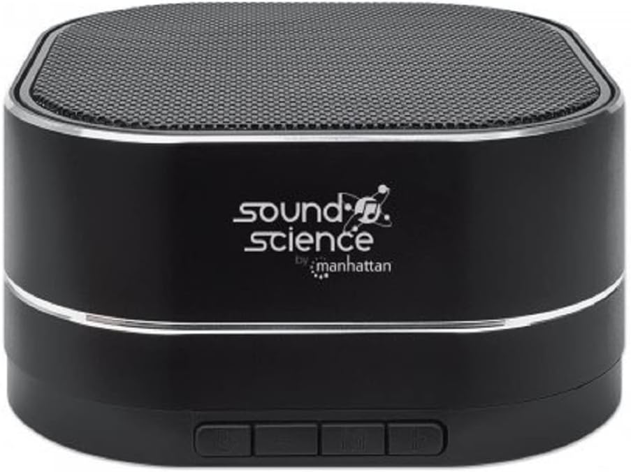 Manhattan Metallic Bluetooth Speaker (Clearance Pricing), Microphone, FM Radio, Decent Sound Output (3W), 6 hour Playback time, Integrated Controls, Range 10m, microSD card reader, Aux 3.5mm