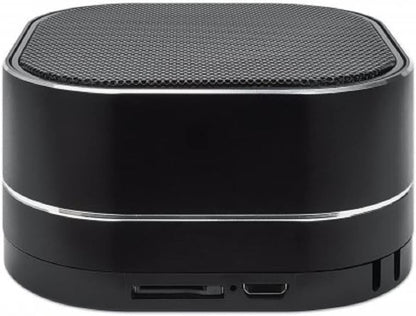 Manhattan Metallic Bluetooth Speaker (Clearance Pricing), Microphone, FM Radio, Decent Sound Output (3W), 6 hour Playback time, Integrated Controls, Range 10m, microSD card reader, Aux 3.5mm