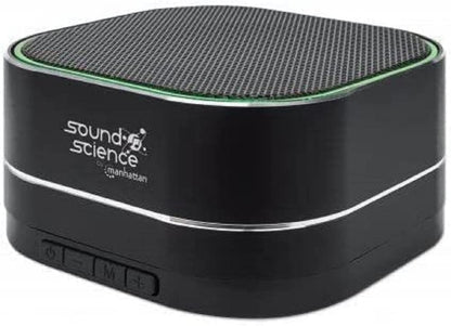 Manhattan Metallic Bluetooth Speaker (Clearance Pricing), Microphone, FM Radio, Decent Sound Output (3W), 6 hour Playback time, Integrated Controls, Range 10m, microSD card reader, Aux 3.5mm