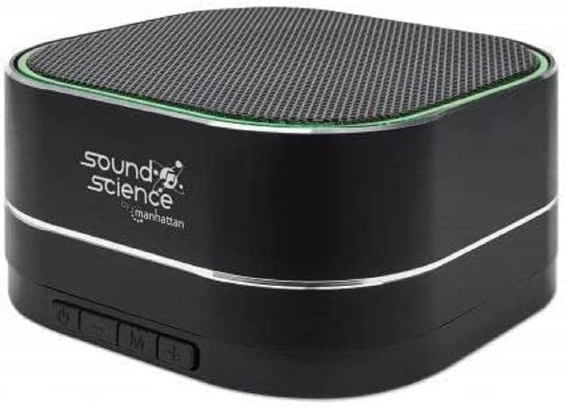 Manhattan Metallic Bluetooth Speaker (Clearance Pricing), Microphone, FM Radio, Decent Sound Output (3W), 6 hour Playback time, Integrated Controls, Range 10m, microSD card reader, Aux 3.5mm