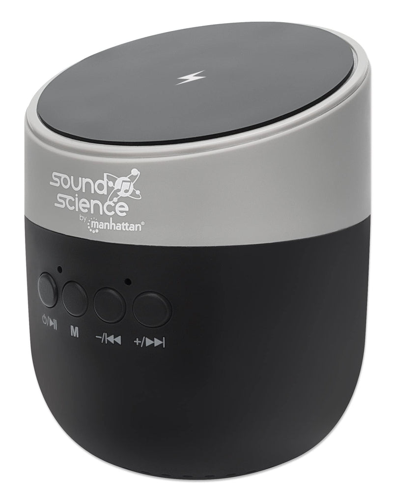 Manhattan Metallic Bluetooth Speaker with Wireless Charging Pad, W128290960 (with Wireless Charging Pad (Clearance Pricing), Decent Sound Output (3W), 3 Hour Playback Time, Wireless