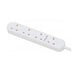 Uk Extension Lead 2M Output X4- 13A White