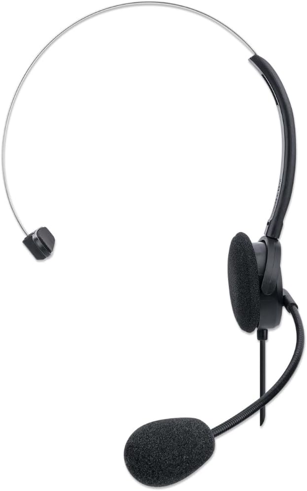 MANHATTAN USB-A HEADSET MONO SINGLE/SIDED VOL/CONTROL ADJMIC IN