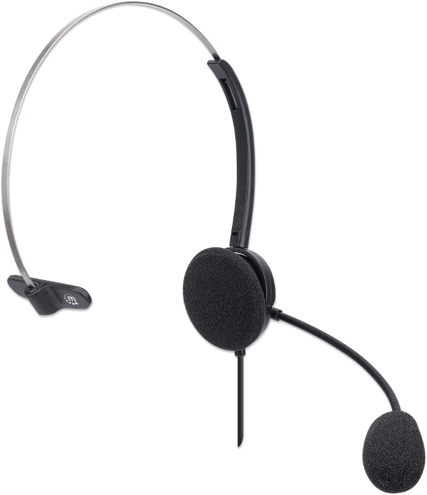 MANHATTAN USB-A HEADSET MONO SINGLE/SIDED VOL/CONTROL ADJMIC IN