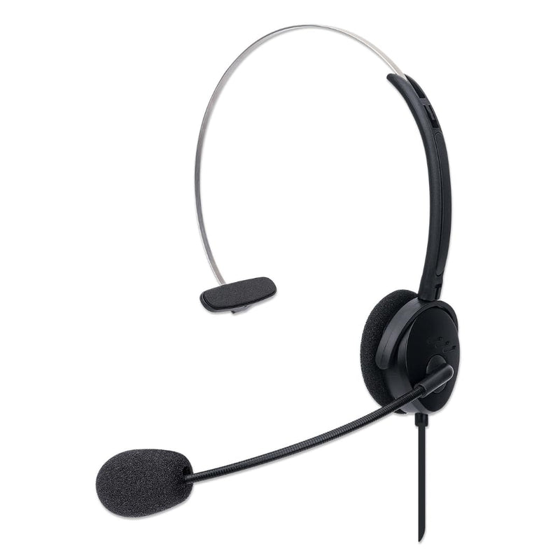 MANHATTAN USB-A HEADSET MONO SINGLE/SIDED VOL/CONTROL ADJMIC IN