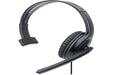 Manhattan Mono Over-Ear Headset (USB), Microphone Boom (padded), Retail Box Packaging, Adjustable Headband, In-Line Volume Control, Ear Cushion, USB-A for both sound and mic use, cable 1.5m