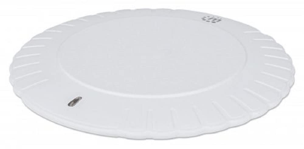 Manhattan Wireless Induction Charger 5W Qi™ Certified Wireless Charger, Safe Charge with 5W (5V/1A) Round Charging Pad, White