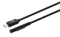 Manhattan USB-C to Surface Connect Cable, 1.8m, Male to Male. 15V/3A, Black, Polybag