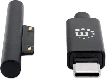 Manhattan USB-C to Surface Connect Cable, 1.8m, Male to Male. 15V/3A, Black, Polybag