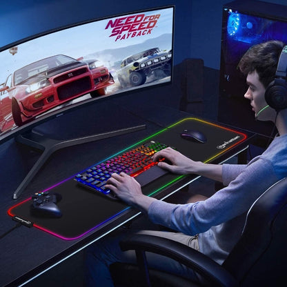 MANHATTAN XXL GAMING MOUSEPAD LED- 800X350X3MM NON SLIP WATER RESIS