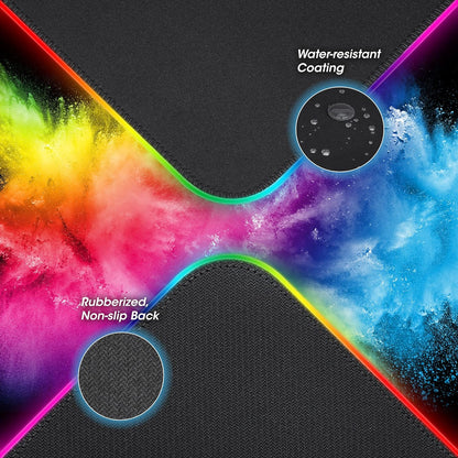 MANHATTAN XXL GAMING MOUSEPAD LED- 800X350X3MM NON SLIP WATER RESIS