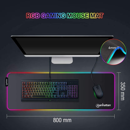 MANHATTAN XXL GAMING MOUSEPAD LED- 800X350X3MM NON SLIP WATER RESIS