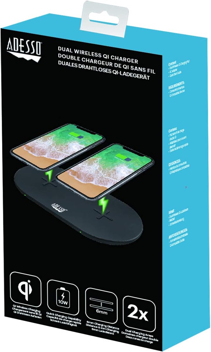 Adesso AUH-1040 mobile device charger Black Indoor