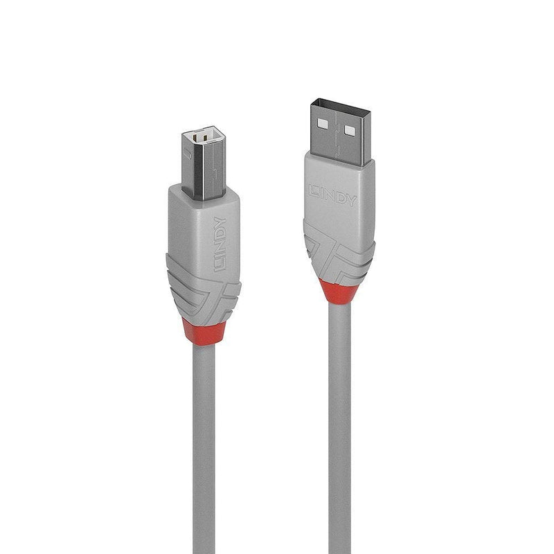 LINDY 36684 USB 2.0 Type A to B Cable - Anthra Line Grey