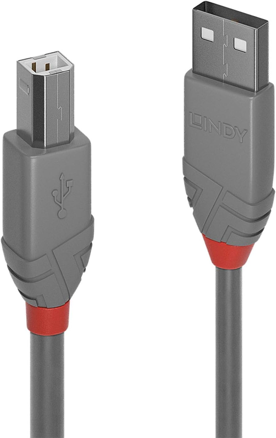 LINDY 36684 USB 2.0 Type A to B Cable - Anthra Line Grey, 3m