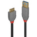 LINDY USB 3.2 Type A to Micro-B Cable, Anthra Line - Black