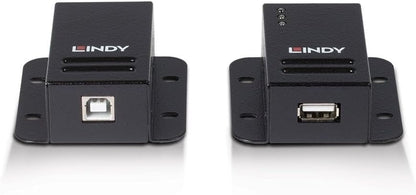 LINDY 42680 USB 2.0 CAT.5/6 Extender With Power Over CAT.5/6 - Black, 50m