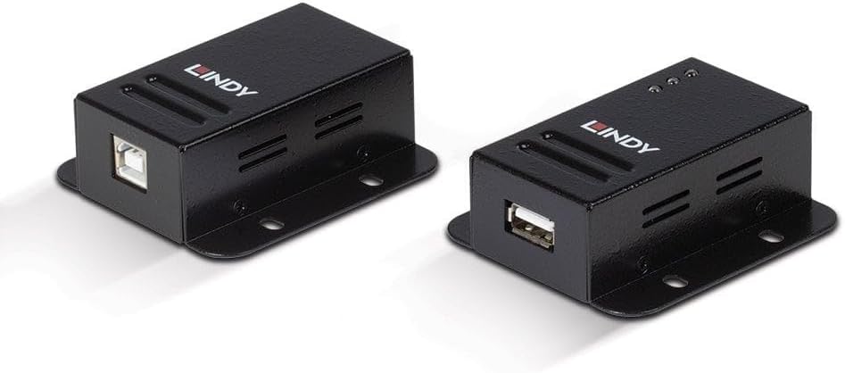 LINDY 42680 USB 2.0 CAT.5/6 Extender With Power Over CAT.5/6 - Black, 50m