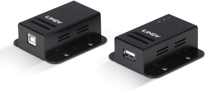 LINDY 42680 USB 2.0 CAT.5/6 Extender With Power Over CAT.5/6 - Black, 50m