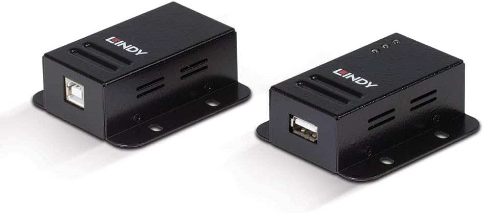 LINDY 42680 USB 2.0 CAT.5/6 Extender With Power Over CAT.5/6 - Black, 50m